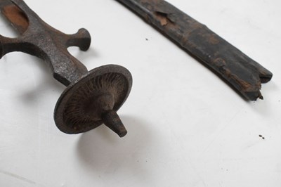 Lot 281 - An Indian sword 'Tulwar', with a single edged curved 30" blade