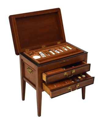 Lot 566 - Artists mahogany cabinet