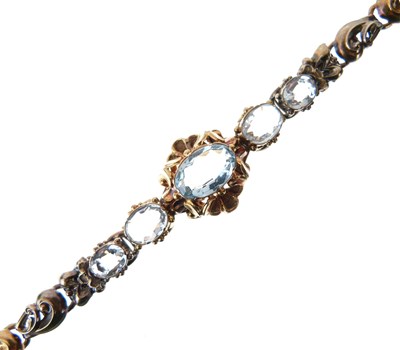 Lot 14 - Victorian aquamarine bracelet