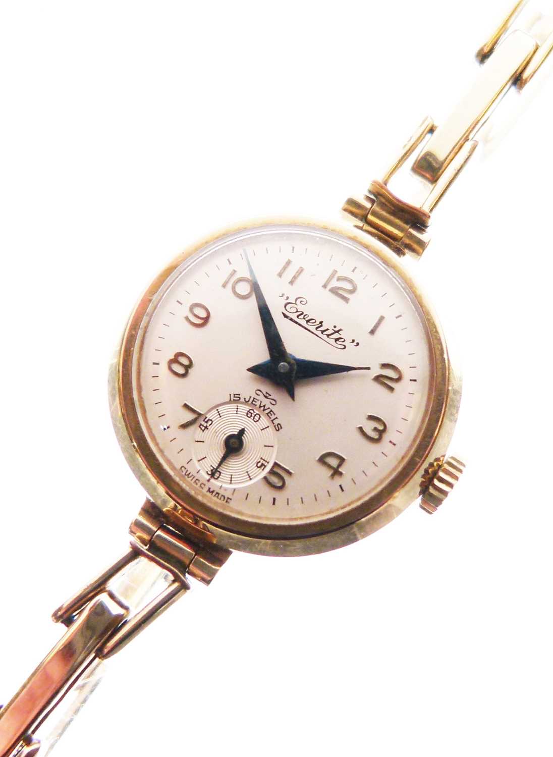 Lot 107 - Everite - Lady's 9ct gold cased cocktail watch