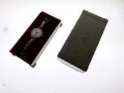 Lot 107 - Everite - Lady's 9ct gold cased cocktail watch