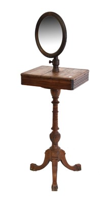 Lot 573 - Late Victorian or Edwardian shaving / vanity stand