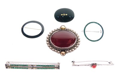 Lot 41 - Six assorted silver brooches