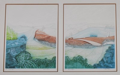 Lot 797 - Robert Barnes, (modern) - Signed pair of Limited edition prints - 'Pennine Way'