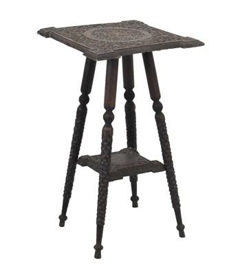 Lot 657 - Indian carved occasional table