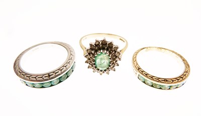 Lot 14 - Three 9ct gold dress rings