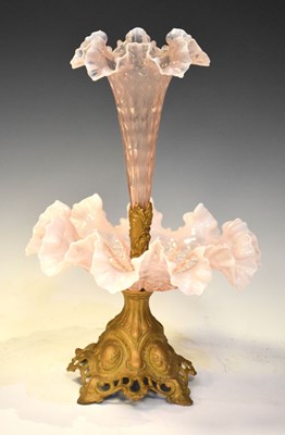 Lot 363 - Vaseline glass epergne