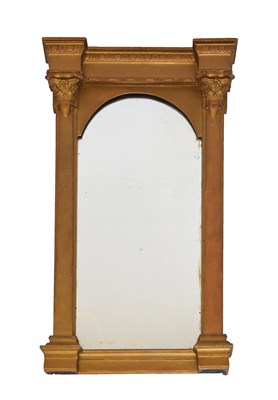 Lot 668 - Late 19th or early 20th Century giltwood pier mirror