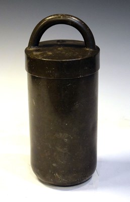 Lot 268 - Late 19th/early 20th Century pewter ice cream churn or sorbetier