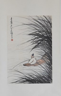 Lot 538 - Zhang Shanzi, (1882-1940) - Chinese watercolour scroll painting