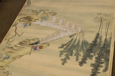 Lot 350 - Fourteen rolls of 20th Century Chinese watercolour wallpaper