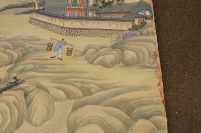 Lot 350 - Fourteen rolls of 20th Century Chinese watercolour wallpaper