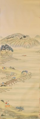 Lot 350 - Fourteen rolls of 20th Century Chinese watercolour wallpaper