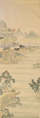 Lot 350 - Fourteen rolls of 20th Century Chinese watercolour wallpaper