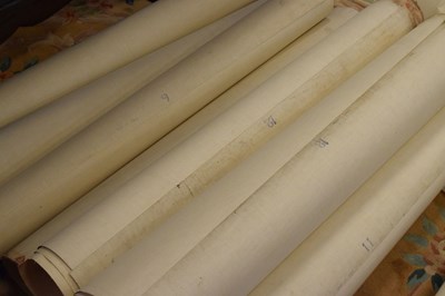 Lot 350 - Fourteen rolls of 20th Century Chinese watercolour wallpaper