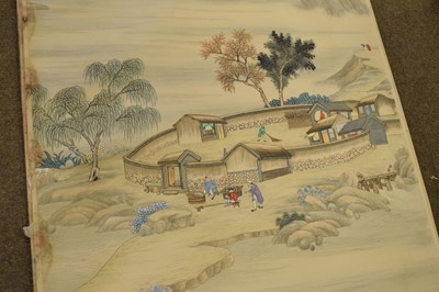 Lot 350 - Fourteen rolls of 20th Century Chinese watercolour wallpaper
