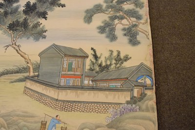 Lot 350 - Fourteen rolls of 20th Century Chinese watercolour wallpaper