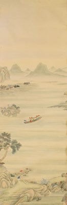 Lot 350 - Fourteen rolls of 20th Century Chinese watercolour wallpaper