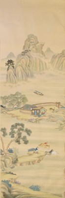 Lot 350 - Fourteen rolls of 20th Century Chinese watercolour wallpaper