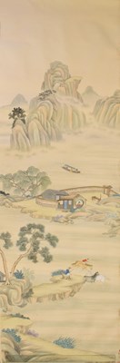Lot 350 - Fourteen rolls of 20th Century Chinese watercolour wallpaper