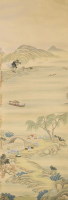 Lot 350 - Fourteen rolls of 20th Century Chinese watercolour wallpaper