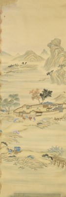 Lot 350 - Fourteen rolls of 20th Century Chinese watercolour wallpaper