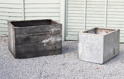 Lot 805 - Two galvanised cisterns