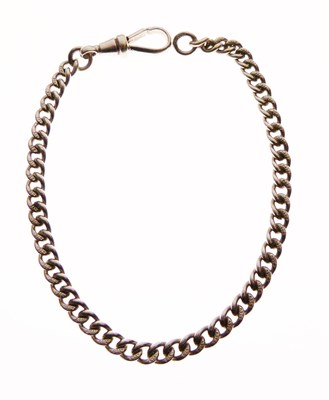 Lot 89 - 9ct white gold curb-link bracelet