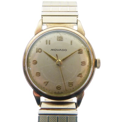Lot 113 - Movado - Gentleman's 9ct gold cased wristwatch