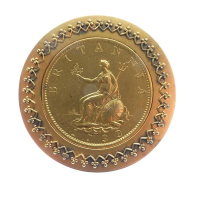 Lot 166 - George III gilt copper proof halfpenny 1799