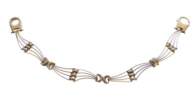 Lot 75 - 9ct gold fancy-link bracelet
