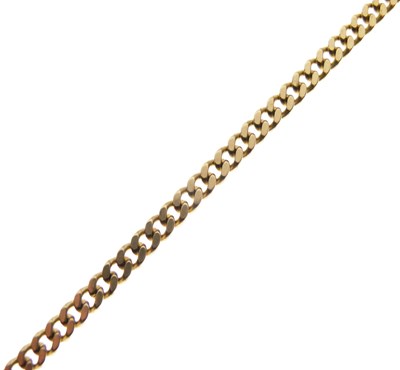 Lot 69 - Yellow metal (375) filed belcher link necklace