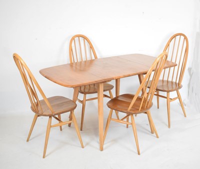 Lot 723 - Ercol dining table and Quaker Windsor chairs