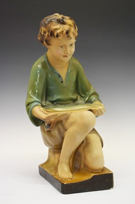 Lot 721 - 1930s plaster model of a kneeling boy