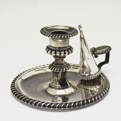 Lot 334 - George III silver chamberstick