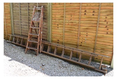 Lot 687 - Step ladder and ladder