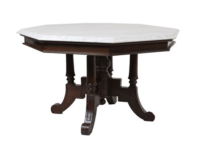 Lot 711 - Marble top octagonal low table
