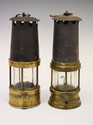 Lot 327 - Pair of unmarked miner's safety lamps