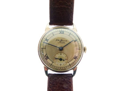 Lot 112 - J.W Benson - Gentleman's 9ct gold cased wristwatch