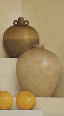 Lot 552 - Terry Whybrow (born 1932) - Acrylic on board - Still life 'Painting No. 112'