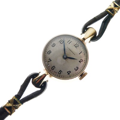 Lot 123 - Longines - Lady's 9ct gold cased cocktail watch, circa 1930's