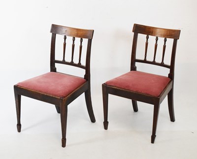 Lot 698 - Pair of Regency dining chairs