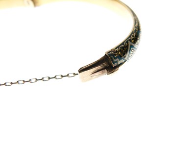 Lot 319 - Carlo Giuliano enamelled hinged bangle
