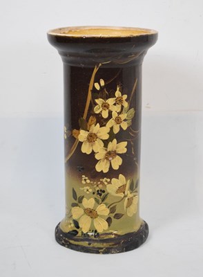 Lot 741 - Flower decorated pottery jardinière pedestal