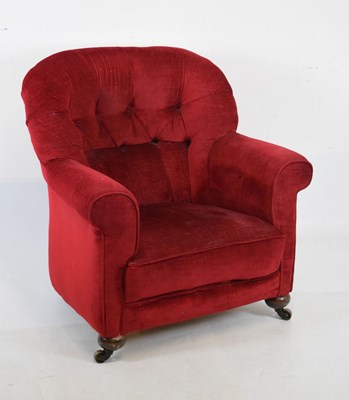 Lot 726 - Deep buttoned easy chair