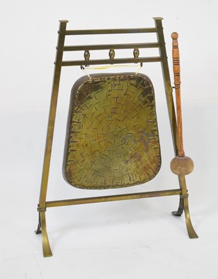 Lot 774 - 20th Century small brass gong and beater