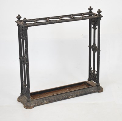Lot 771 - Cast iron rectangular umbrella stand