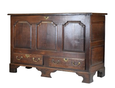 Lot 180 - George III oak mule chest