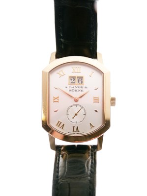 Lot 252 - A. Lange & Söhne  - Gentleman's 18K gold Grande Arkade wristwatch
