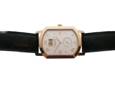 Lot 252 - A. Lange & Söhne  - Gentleman's 18K gold Grande Arkade wristwatch